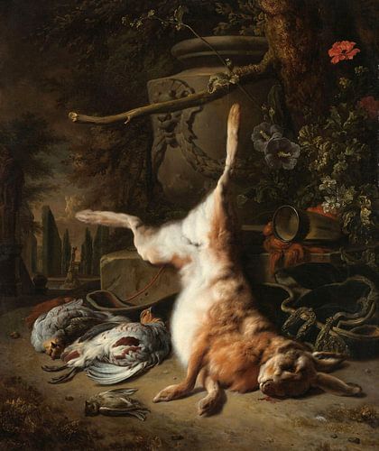 Stilleven met haas en andere jachtbuit, Jan Weenix