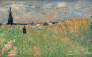 Een zomer landschap, Georges Seurat