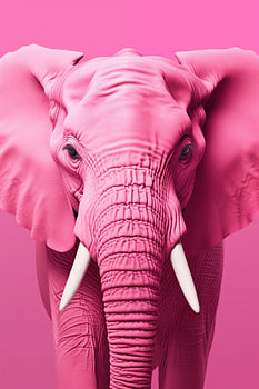 Eléphant rose