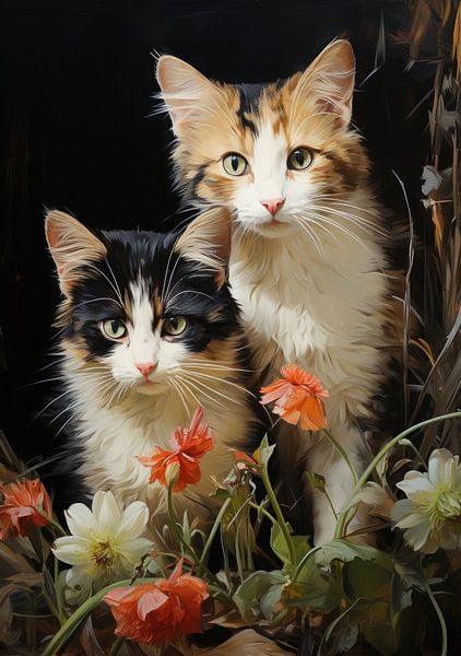 Katze Poster Kunstdruck von Niklas Maximilian