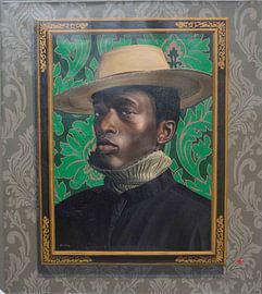 Elegant Man in Hat by Damilare Jamiu