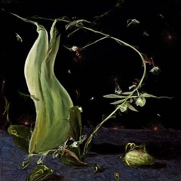 Nature morte feuille verte sur Ria van Werven