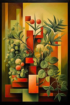 Botanische Abstraktion: Die Pflanze in kubistischem Glanz sur Peter Balan