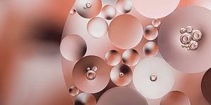 Panorama of drops in brown colors