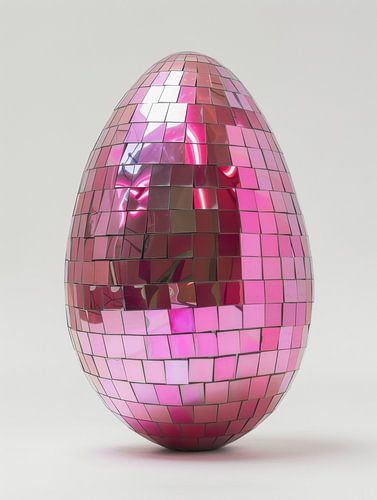 Roze discospiegel in paas-thema, moderne stijl