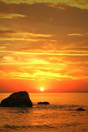 Sunset at the sea by Ines Porada