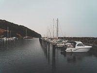 Regenachtige dag in de haven