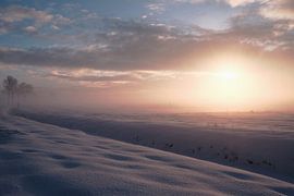 Surreale Schneelandschaft von Erik Verreijt