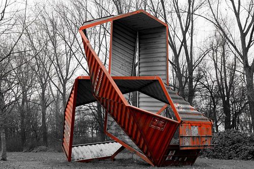 Zeecontainer als kunstwerk