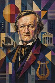 Tableau représentant le compositeur Richard Wagner.