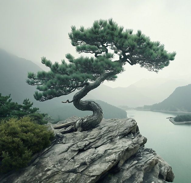 Einsamer Baum von fernlichtsicht