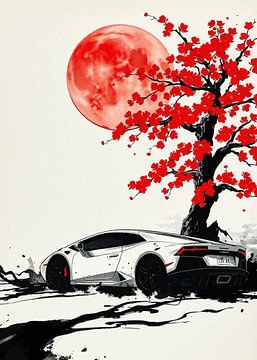 De Lamborghini Huracán Sumi-e van MIROKKU