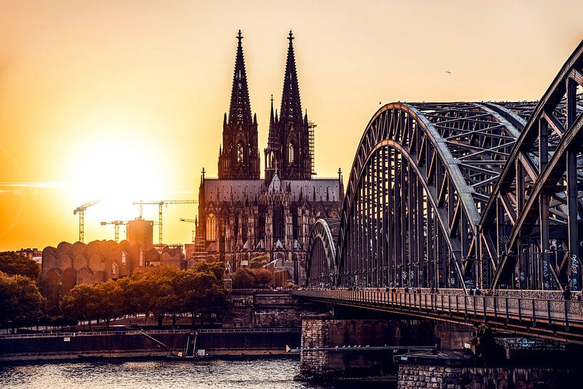 Köln Sonnenuntergang am Kölner Dom von Michael Bartsch