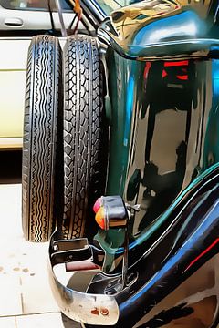 Fiat 508 Balila Rear View with Spare Tire by Dorothy Berry-Lound
