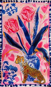 Anmutige Tulpen mit dem Leoparden