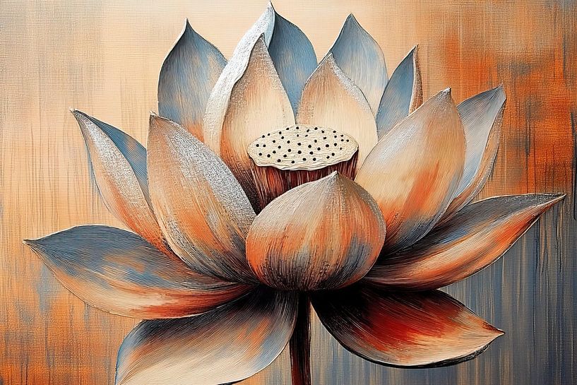 Lotus Orange by Wonderful Art