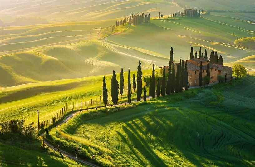Weite Blicke, warmer Morgen von fernlichtsicht