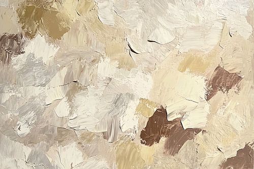 Abstract schilderij met warme tinten