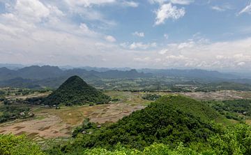 Valley before Mai Chau - North Vietnam by Rick Van der Poorten