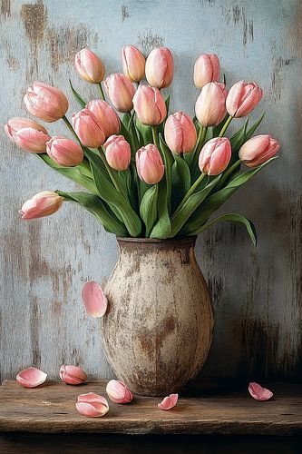 Pink Tulips in Bloom