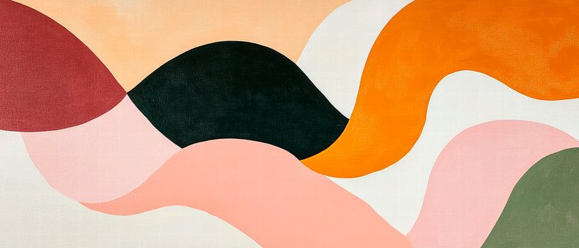 Abstrakte Farbflächen – Harmonische Wellen von Poster Art Shop
