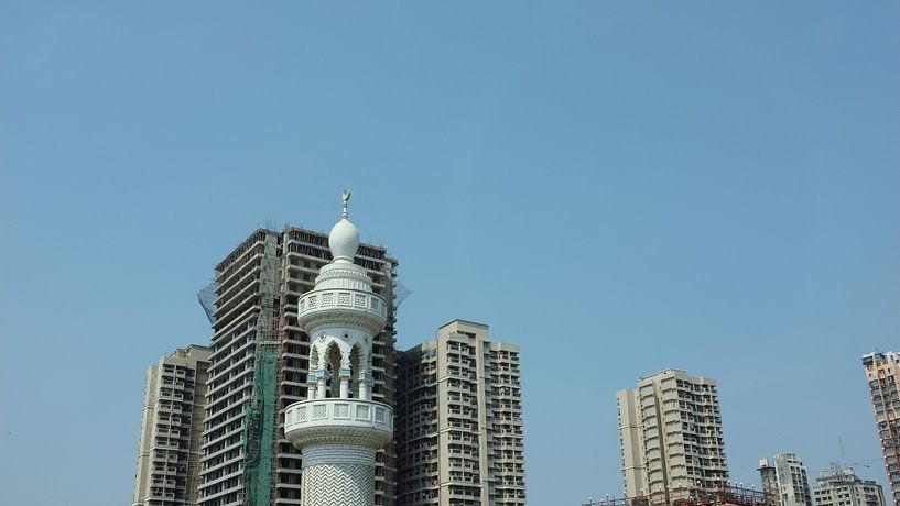 Mosque in the modern city by Sujon Photo