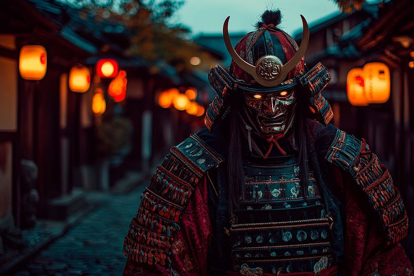 Samurai in traditional armour by Poster Art Shop