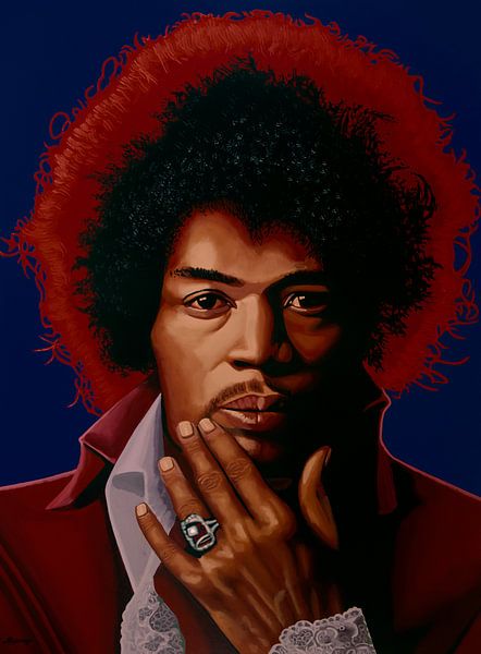 Jimi Hendrix Schilderij 5 van Paul Meijering