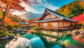 Japan huis met tuin