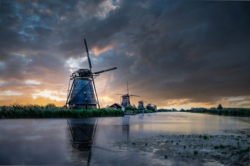 Moulins de Kinderdijk, Pays-Bas par Dennis Donders