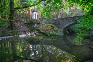 Alte Brücke in Tollymore Wald
