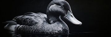 Quiet Duck Reflexion | Realistische Ente von ARTEO Gemälde