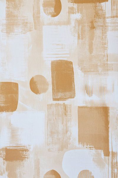 Abstrakte Muster in Beige und Weiß von Imperial Art House