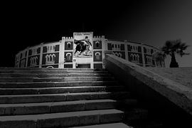 Plaza de Toros, Espagne (en noir et blanc) sur Rob Blok