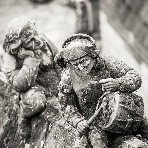 De luchtboog beelden of spuwers van de Sint-Janskathedraal in 's-Hertogenbosch,