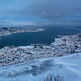 Tromsø from Fjellheisen point of view, Finnmark in Norway by lousfoto