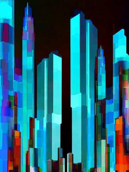 24. city-art, abstract, city E. by Alies werk