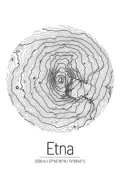 Etna | Kaarttopografie (Minimaal) van ViaMapia