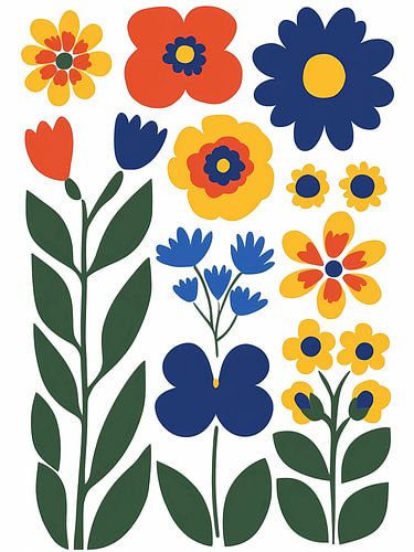 Scandinavian Folk Flowers