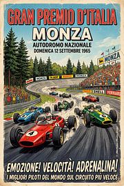 The 1965 car race at Monza by Theodor Decker