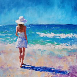 Femme à la plage sur ARTemberaubend