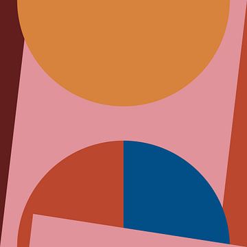 Minimalistische grafische vormen in krachtige kleuren II