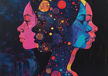Colourful Double Portrait by Art Whims