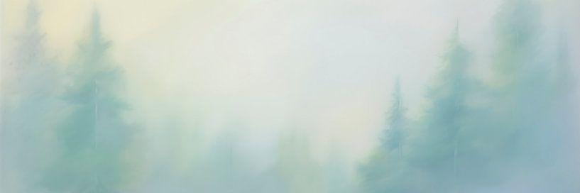 Misty Pine Forest by Whale & Sons