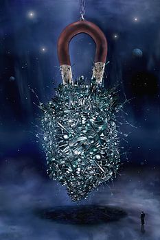 Magnetische attractie met besteklepelvork