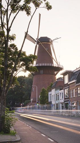 Molen Rijn en Zon bij zonsondergang - Vogelenbuurt - Utrecht