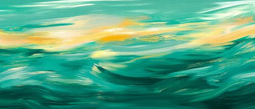 Abstract wateroppervlak - kleurdynamiek