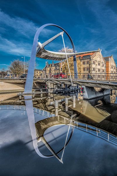 De Blokhuispoort brug in Leeuwarden by Harrie Muis