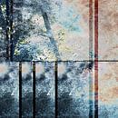Aftening - abstract art, blue, sepia by Nelson Guerreiro thumbnail