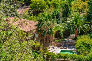 Mediterranes Haus mit Schwimmbad und schönem grünen Garten von Alex Winter